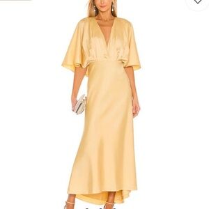 AIIFOS Isabelle Midi Yellow Dress